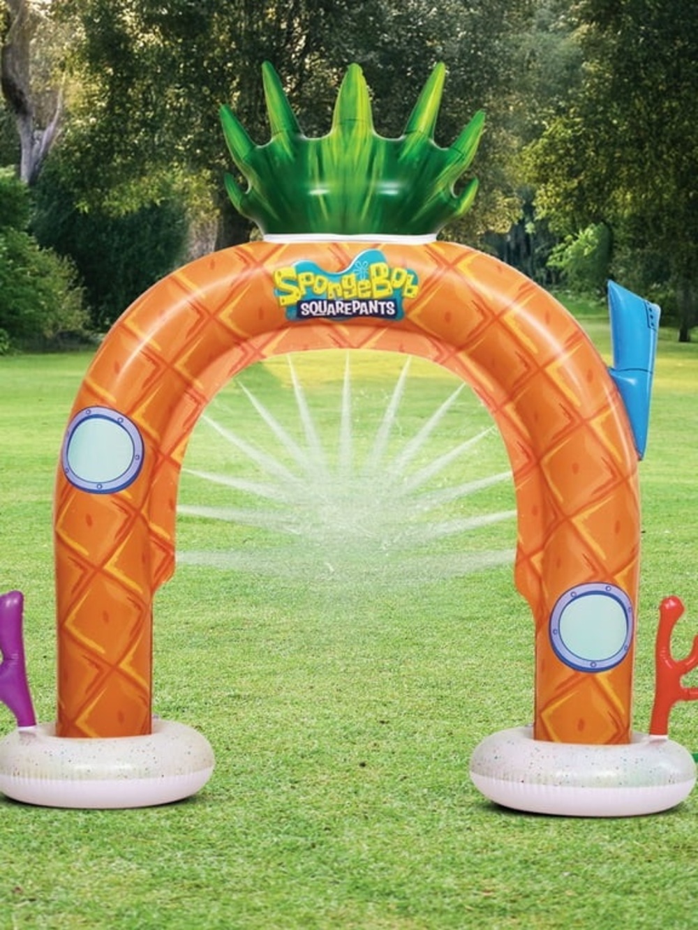 Nickelodeon SpongeBob SquarePants Inflatable Arch Sprinkler 5' Tall Summer Fun